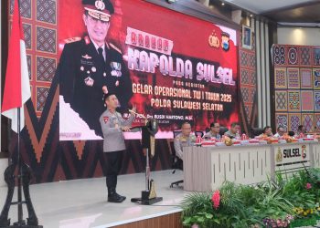 Kapolda Sulsel Pimpin Apel Gelar Operasional Triwulan I Tahun 2025 Polda Sulsel
