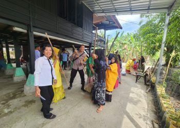 BHABINKAMTIBMAS DESA BUNGA HADIRI ACARA TRADISI MAPPADENDANG, SAMPAIKAN PESAN KAMTIBMAS