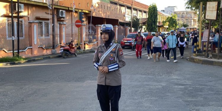 Sat Lantas Polres Pinrang Amankan Kegiatan Car Free Day di Lasinrang Park