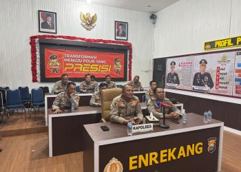 Kapolres Enrekang AKBP Hari Budiyanto Ikuti Anev TW I Program Beyond Trust Presisi dan Launching Program Polri untuk Masyarakat TW II Tahun 2025