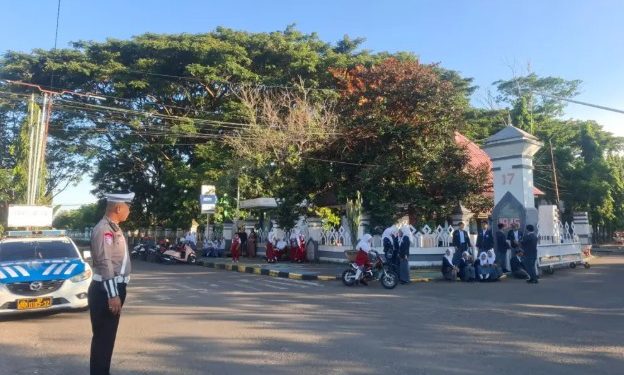 Satlantas Polres Pinrang Gelar Gatur Pagi di Titik Rawan Lalu Lintas