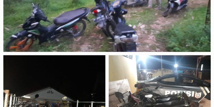 Dukung Ops Pekat Lipu 2025, Polsek Sanggalangi’ Gerebek Judi Sabung Ayam Amankan 6 Unit Sepeda Motor