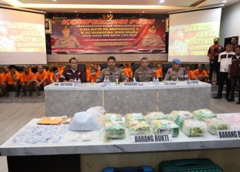 Sat Narkoba Polrestabes Makassar Ungkap Narkotika Jaringan Internasional,107 Tersangka di Amankan