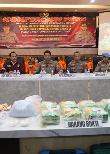 Sat Narkoba Polrestabes Makassar Ungkap Narkotika Jaringan Internasional,107 Tersangka di Amankan