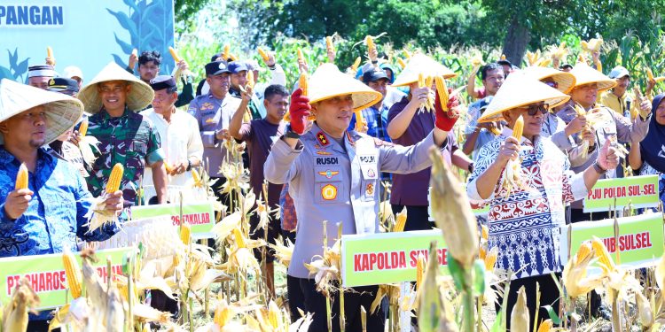 Panen Raya Jagung Serentak Kuartal II 2025 Digelar di Takalar, Kapolda Sulsel Pimpin Langsung Kegiatan