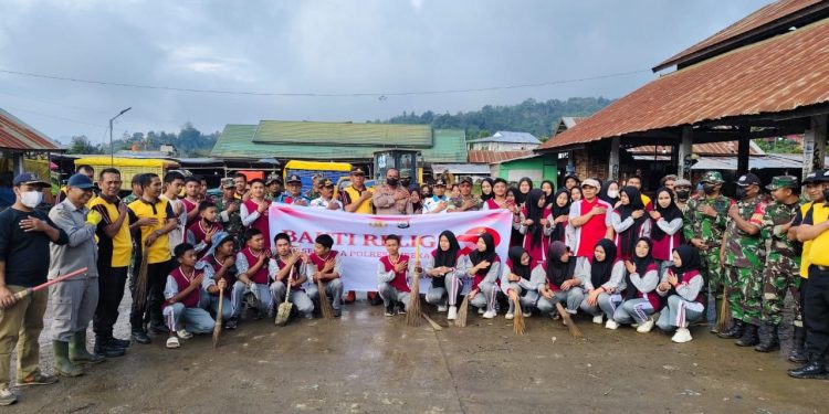 Sinergitas TNI–Polri Tercermin dalam Aksi Nyata Bakti Religi Sambut HUT Bhayangkara ke-79 di Enrekang