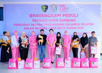 Ketua Bhayangkari Daerah Sulsel Gelar Bakti Kesehatan Operasi Bibir Sumbing di RS Bhayangkara Makassar