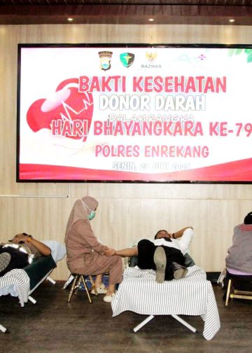 Polres Enrekang Gelar Bakti Kesehatan Aksi Donor Darah, Wujud Nyata Polri untuk Masyarakat