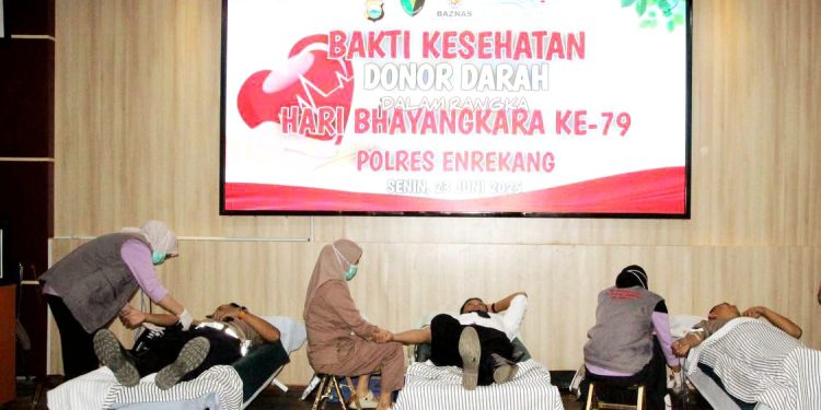 Polres Enrekang Gelar Bakti Kesehatan Aksi Donor Darah, Wujud Nyata Polri untuk Masyarakat