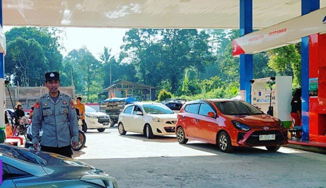 Giat KRYD Polres Lutim: SPBU Wasuponda Diawasi Ketat Pada Libur Panjang
