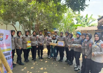 HUT Polwan ke-77, Polres Gowa dan Bhayangkari Cabang Gowa Salurkan Bantuan Sosial di Bontomarannu