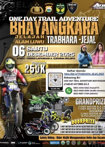 Polres Luwu Hadirkan Event Trail Trabhara Jelajah Alam Luwu 2025: Tantangan Ekstrem, Hadiah Motor, dan Dokumentasi Gratis untuk Crosser