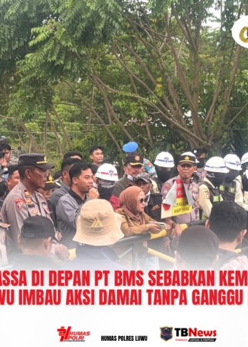 Aksi Massa di Depan PT BMS Sebabkan Kemacetan, Polres Luwu Imbau Aksi Damai Tanpa Ganggu Hak Publik