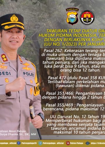 Polres Palopo Sosialisasi Aturan Baru Terkait Sanksi Berat Bagi Pelaku Tawuran