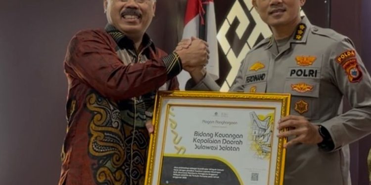 Bidkeu Polda Sulsel Raih 4 Penghargaan dari Kementerian Keuangan